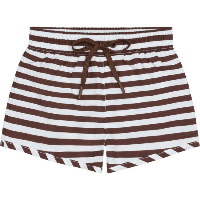 boys cocoa stripe boardie