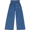 girls chambray embroidered pant - Pants - 5