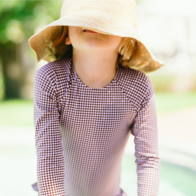 girls cocoa gingham rashguard one piece - One Pieces - 4