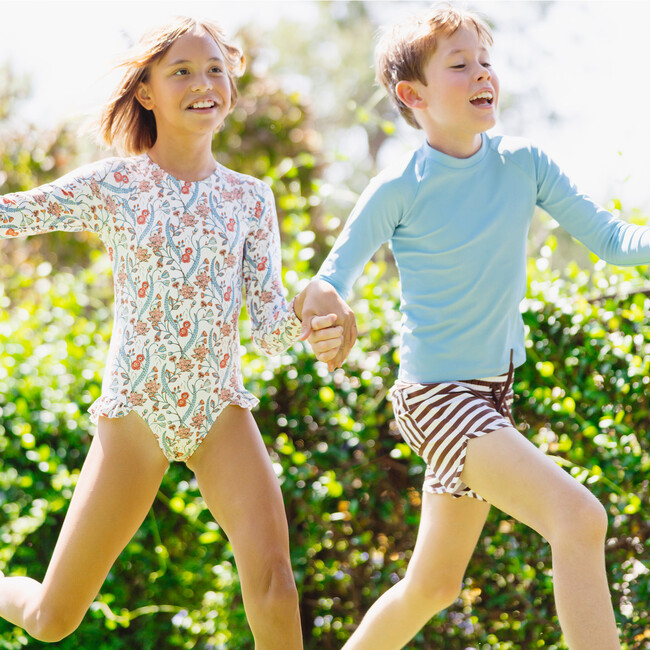 boys cocoa stripe boardie - Swim Trunks - 4