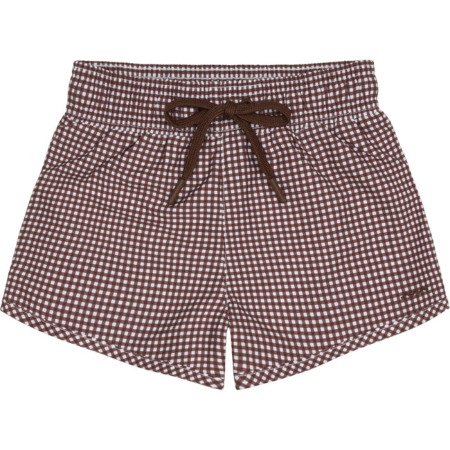 boys cocoa gingham boardie