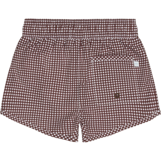 boys cocoa gingham boardie - Swim Trunks - 4