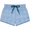 boys azul tile boardie - Swim Trunks - 1 - thumbnail