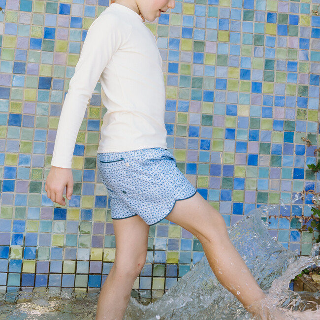 boys azul tile boardie - Swim Trunks - 2