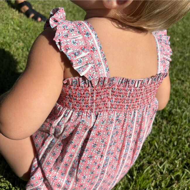 baby girls rosa vine smocked bubble romper - Rompers - 4