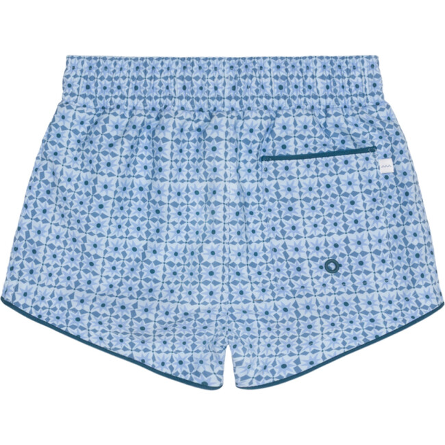 boys azul tile boardie - Swim Trunks - 4