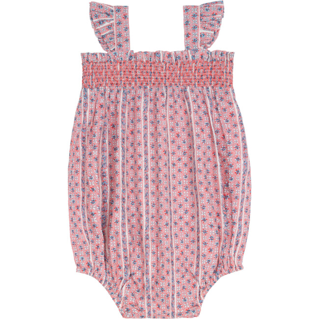 baby girls rosa vine smocked bubble romper - Rompers - 6