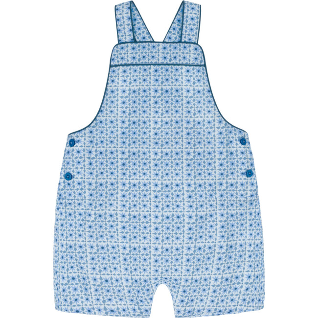 baby azul tile short overall