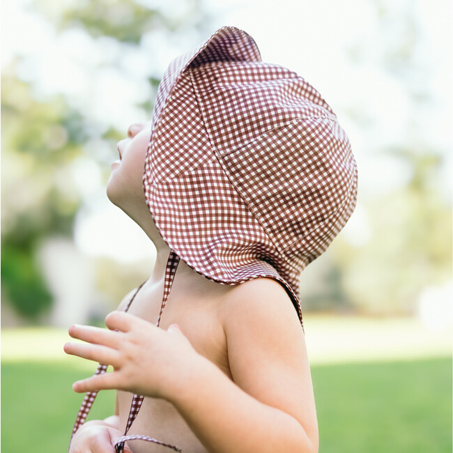 baby cocoa gingham sun hat - Hats - 2