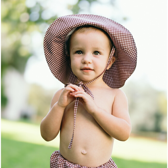 baby cocoa gingham sun hat - Hats - 3