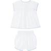 baby girls white embroidered top and bloomer set - Mixed Apparel Set - 6