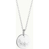 Personalized Birth Flower Necklace, Sterling Silver - Necklaces - 1 - thumbnail