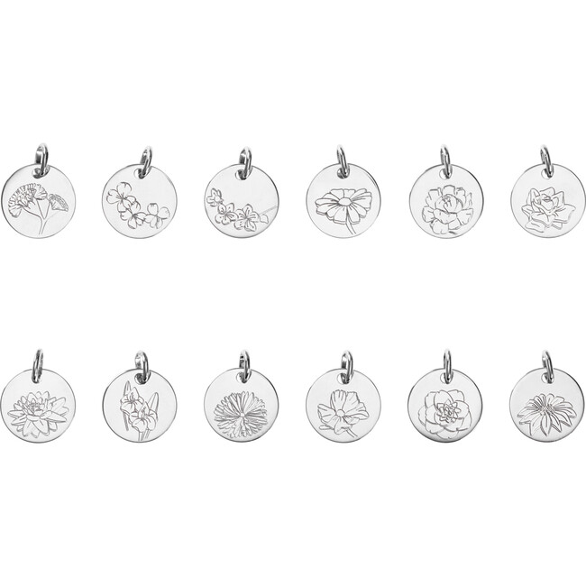 Personalized Birth Flower Necklace, Sterling Silver - Necklaces - 2