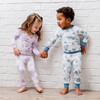 Toddler Bamboo Pajamas, Purple Hearts - Pajamas - 2 - thumbnail