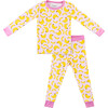 Toddler Bamboo Pajamas, Banana Pink - Pajamas - 1 - thumbnail