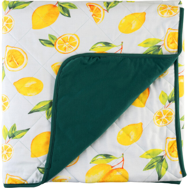 Toddler Bamboo Blanket, Lemon Boy - Blankets - 1