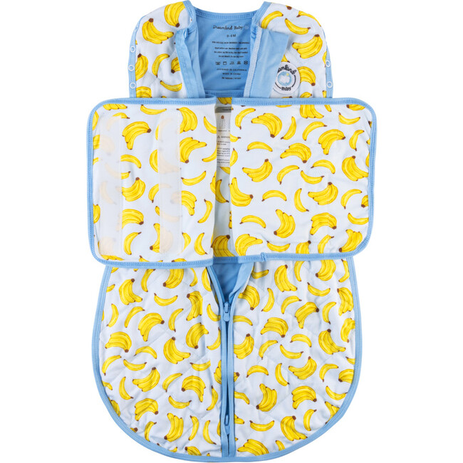 Bamboo Swaddle, Banana Blue - Swaddles - 1