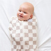 Bamboo Classic Swaddle (Non-weighted), Oat Latte Checkerboard - Swaddles - 2 - thumbnail