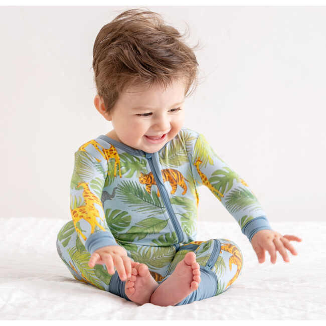 Baby Bamboo Pajamas w/ DreamCuffs®, Safari boy - Footie Pajamas - 2