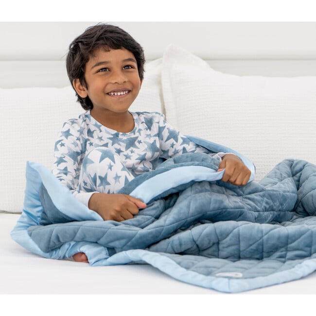 Weighted Toddler Blanket, Ocean Blue