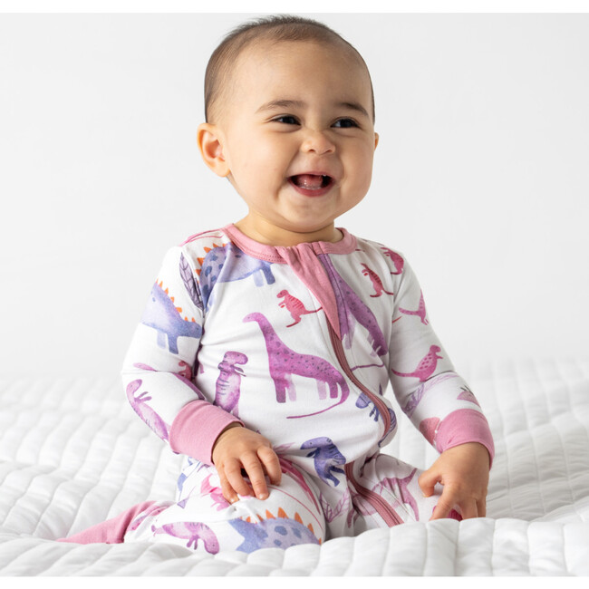 Baby Bamboo Pajamas w/ DreamCuffs®, Dino Pink
