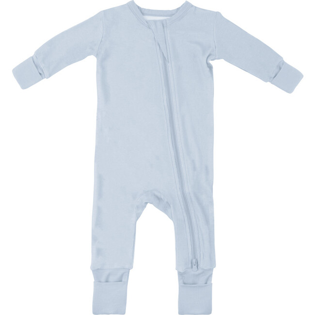 Baby Bamboo Pajamas W/ DreamCuffs®, Sky Blue - Footie Pajamas - 1