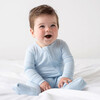Baby Bamboo Pajamas W/ DreamCuffs®, Sky Blue - Footie Pajamas - 3