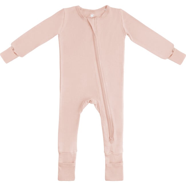 Baby Bamboo Pajamas W/ DreamCuffs®, Peach - Footie Pajamas - 1