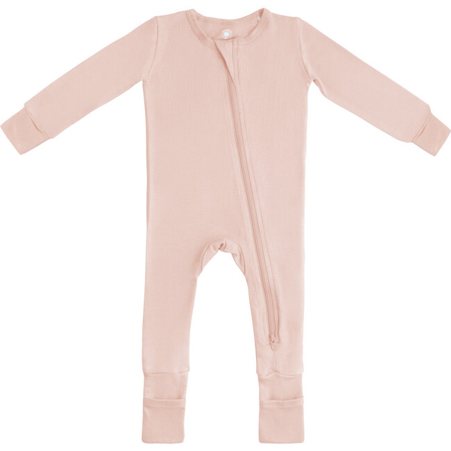 Baby Bamboo Pajamas W/ DreamCuffs®, Peach - Footie Pajamas - 2