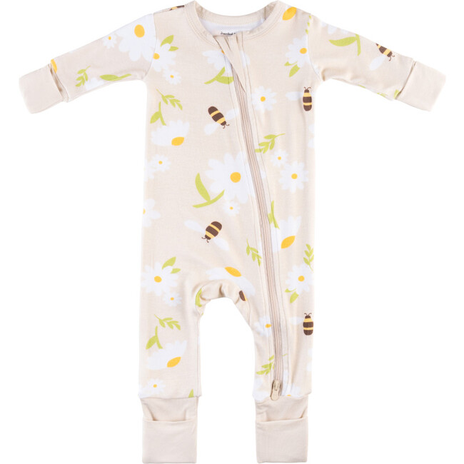 Baby Bamboo Pajamas W/ DreamCuffs®, Honey Bees - Footie Pajamas - 1