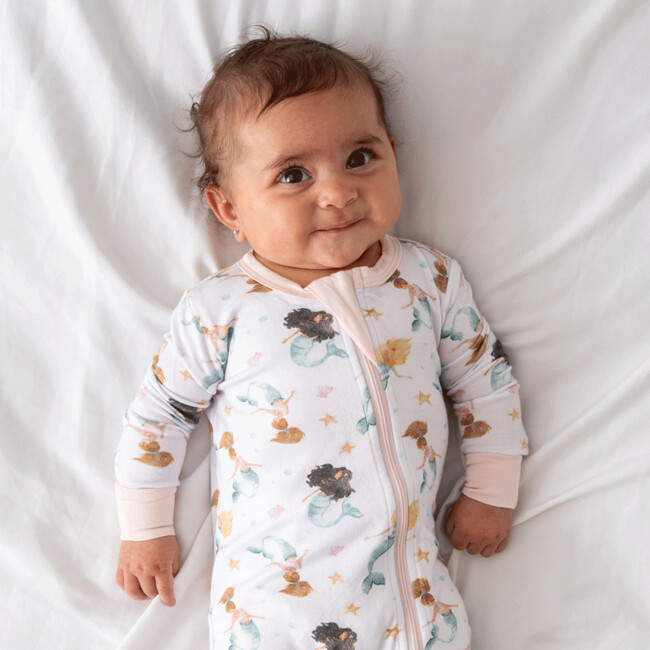 Baby Bamboo Pajamas W/ DreamCuffs®, Mermaid - Footie Pajamas - 3