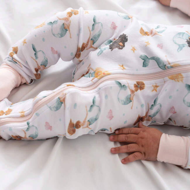 Baby Bamboo Pajamas W/ DreamCuffs®, Mermaid - Footie Pajamas - 4
