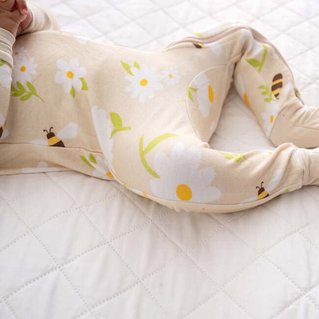 Baby Bamboo Pajamas W/ DreamCuffs®, Honey Bees - Footie Pajamas - 3
