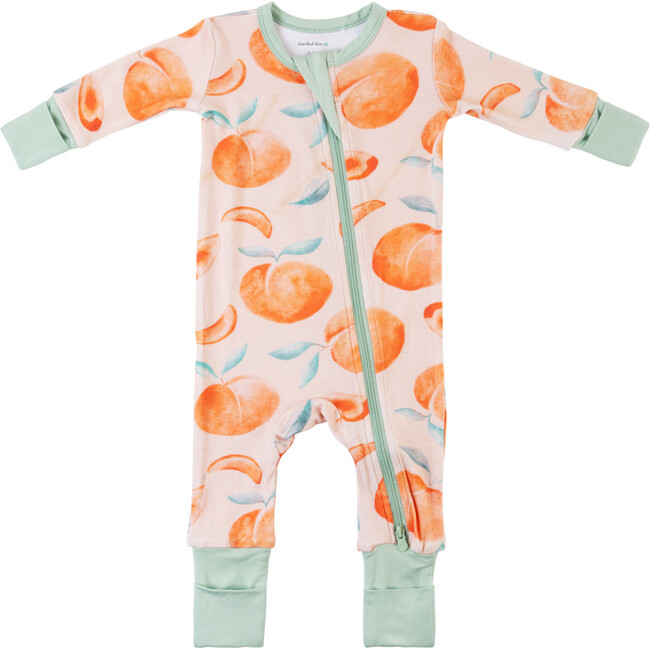 Baby Bamboo Pajamas W/ DreamCuffs®, Fresh Peach - Footie Pajamas - 1