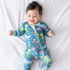 Baby Bamboo Pajamas W/ DreamCuffs®, Deep Sea - Footie Pajamas - 3 - thumbnail