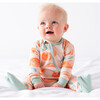 Baby Bamboo Pajamas W/ DreamCuffs®, Fresh Peach - Footie Pajamas - 3 - thumbnail