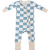 Baby Bamboo Pajamas W/ DreamCuffs®, Blueberry Checkerboard - Footie Pajamas - 1 - thumbnail