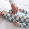 Baby Bamboo Pajamas W/ DreamCuffs®, Blueberry Checkerboard - Footie Pajamas - 3 - thumbnail