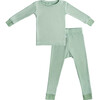 Toddler Bamboo Pajamas, Sage Green - Pajamas - 1 - thumbnail