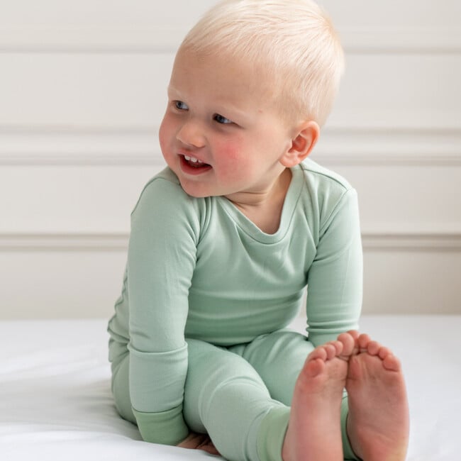 Toddler Bamboo Pajamas, Sage Green
