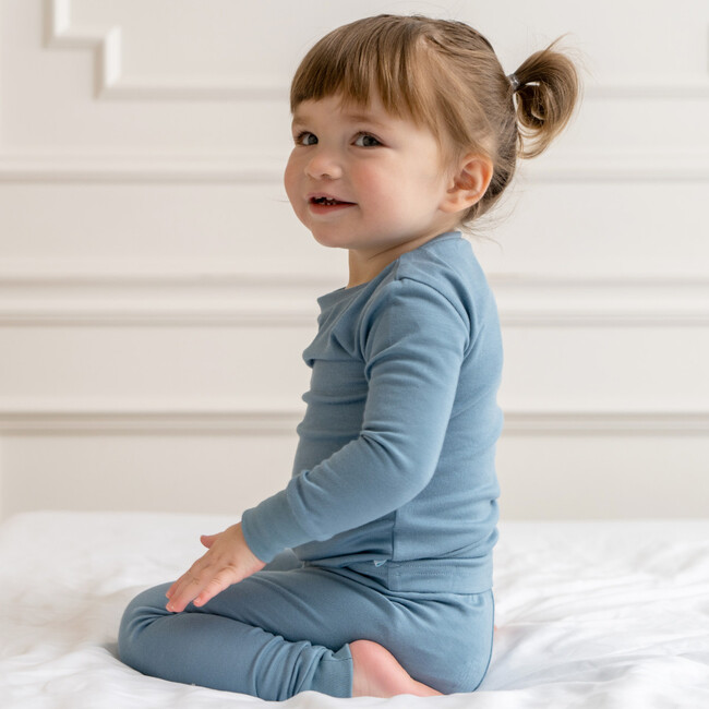 Toddler Bamboo Pajamas, Ocean Blue