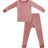 Toddler Bamboo Pajamas, Dusty Rose - Pajamas - 1 - thumbnail