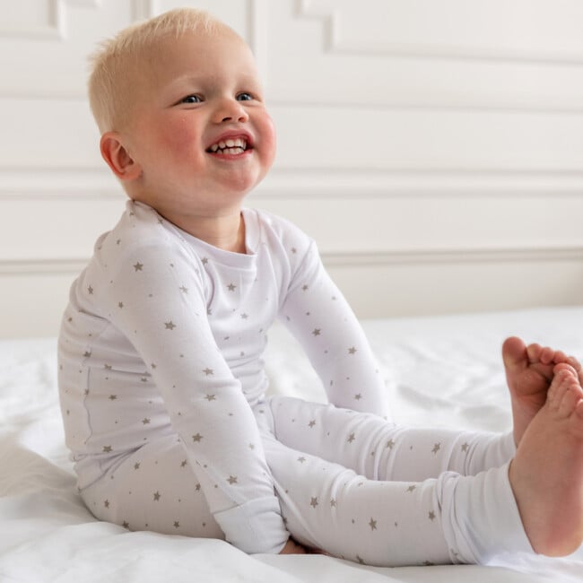 Toddler Bamboo Pajamas, Grey Star