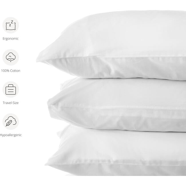Dream Toddler Pillow with Bamboo Pillowcase, White