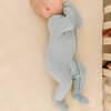 Baby Bamboo Pajamas w/ DreamCuffs®, Slate - Footie Pajamas - 2 - thumbnail