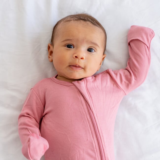 Baby Bamboo Pajamas w/ DreamCuffs®, Dusty Rose