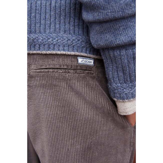Merino Cashmere  Crew Neck Sweater, Blue Denim - Sweaters - 5