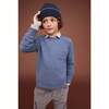 Merino Cashmere  Crew Neck Sweater, Blue Denim - Sweaters - 6