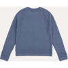 Merino Cashmere  Crew Neck Sweater, Blue Denim - Sweaters - 7