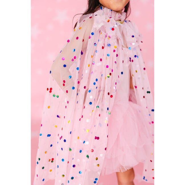Pink Confetti Cape, Pink - Costume Accessories - 3